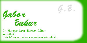 gabor bukur business card